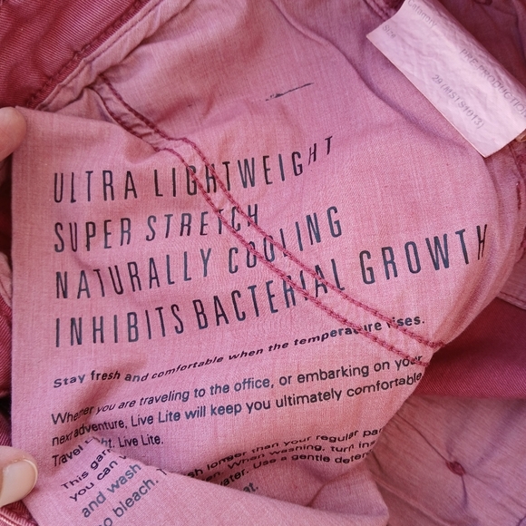 DU/ER Shorts Slim Fit Red Pink Size 29 - Picture 8 of 11